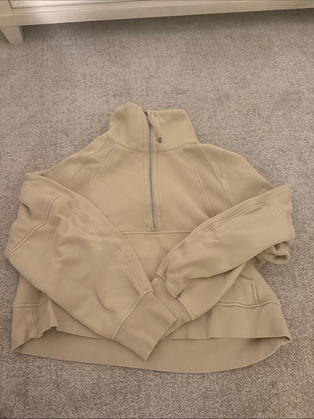 Lululemon Beige Scuba Half-Zip